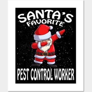 Santas Favorite Pest Control Worker Christmas Posters and Art